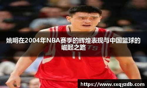 姚明在2004年NBA赛季的辉煌表现与中国篮球的崛起之路